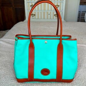 Dooney & Bourke Teal and Brown Tote